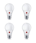 Frosted Dusk-To-Dawn A19 LED Bulb 800 Lumen Non Dimmable 2700K Soft White 8.8W Equivalent To 60W E26 Base 4 Pack
