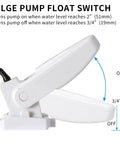 Beefy Bilge Pump Float Switch For Boats Automatic Marine Float Sensor 12V 24V 32V side view with measurement details