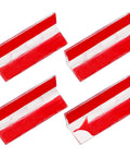 4 Pack Self-Adhesive Clear Acrylic Hinges 65x40mm with red adhesive backing, transparent plastic folding hinges for DIY projects