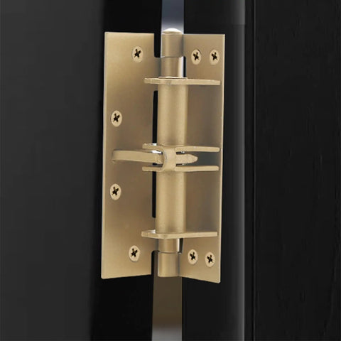 4 Pack 4 Inch Self Closing Spring Door Hinges For Interior Doors Heavy Duty Black Residential Door Hardware installed on door