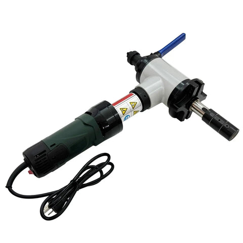 Aluminum handheld electric pipe beveler for 40-120mm pipes, designed for construction and workshops, Built Different Portability Meets Insane Cutting Power In This Aluminum Handheld Electric Pipe Beveler And Internally Expanding Chamfering Machine On 220V.