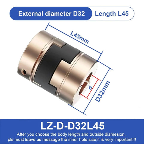 Upgrade Your 3D Printer Speed With Premium Flexible Shaft Coupler Oldham Style In Bold Sizes Like 8mm And 10mm For Smooth Motion Control And Precision Printing Performance Today, D32 L45mm