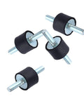 Heavy Duty Rubber Vibration Isolator Mount For Compressors Gasoline Engines Pumps And Welders, Quiet Shock Damper With M6 Threaded Studs, Reduces Noise Vibration And Equipment Wear In Industrial Machines, black rubber mounts with metal studs