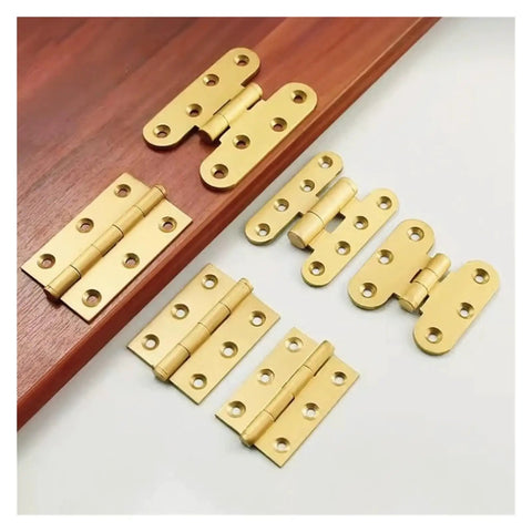 Solid Brass Furniture Hinge Set Of 4 For Wardrobe Drawer Cabinet And Wooden Doors Universal Fit Easy Mounting Durable Hardware