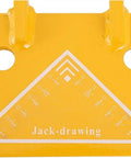 Heavy Duty Manual Hydraulic Pipe Bender For Steel Copper And Refrigeration Tubing 1/4 To 1 Inch Range featuring yellow jack-drawing bracket close-up.