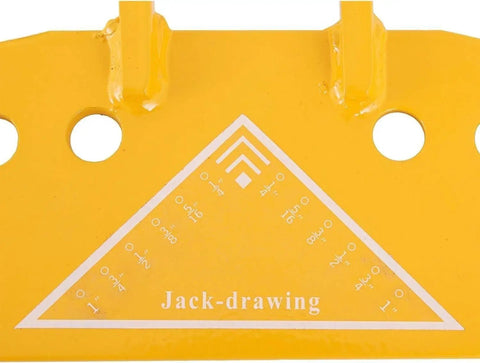 Heavy Duty Manual Hydraulic Pipe Bender For Steel Copper And Refrigeration Tubing 1/4 To 1 Inch Range featuring yellow jack-drawing bracket close-up.