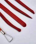 Premium Five Piece Solid Rosewood Sculpting Tools And Clay Molding Knives built for precise detailing in pottery projects.