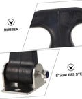 Close-up of Heavy Duty T Handle Draw Latches Set in stainless steel with rubber shock absorption and locking hasp features