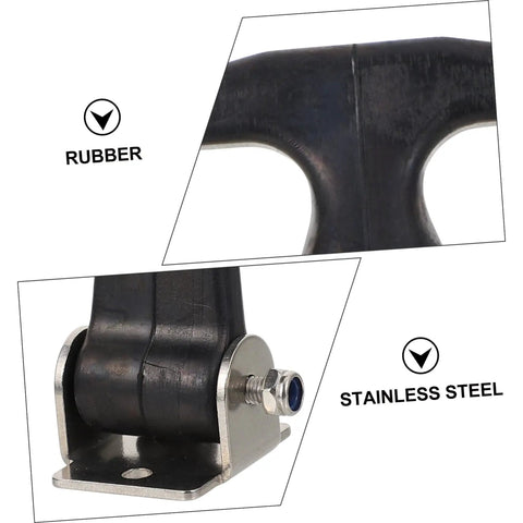 Close-up of Heavy Duty T Handle Draw Latches Set in stainless steel with rubber shock absorption and locking hasp features