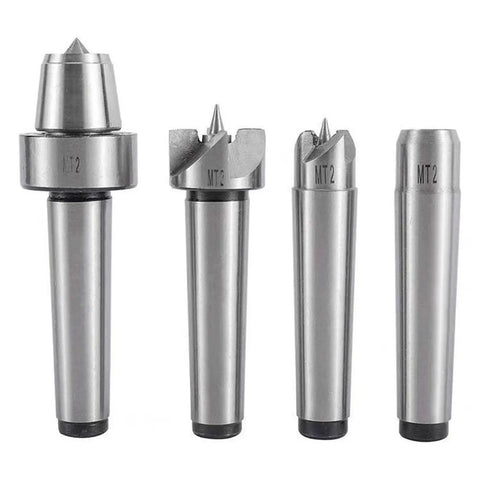 Kick Start Your Woodworking Game With This Heavy Duty Mt2 Spur Live Center Set, precision turning tools made of high carbon steel.