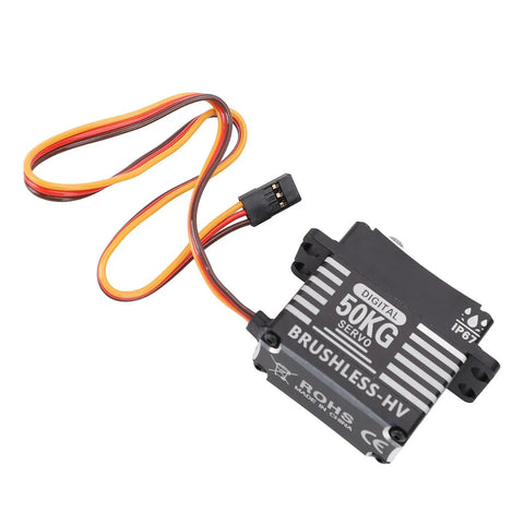 Bad Boy Brushless Digital Servo Featuring Legit Rock Solid Metal Gears And Knockout Torsion Power, 50kg, waterproof design.