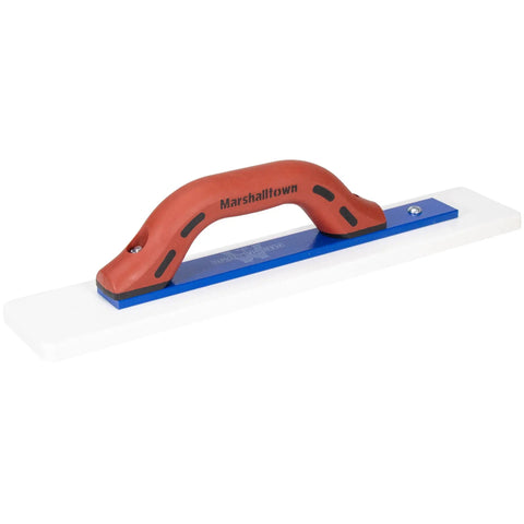 White Lightning Hand Float For Concrete, 16 Inch Blade By 3 Inch, red handle with polymer blade, concrete finishing tool