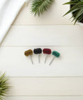 Trendy 100 Piece Mini Buffing Wheel Kit With T-Shaped Design For Drills featuring assorted scouring pads in various colors.