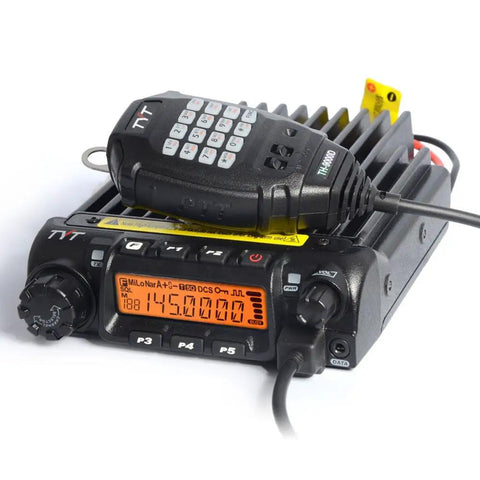 VHF 136-174 MHz Mobile Transceiver 65 Watt With 200 Alphanumeric Channels 8 Group Scrambler on white background