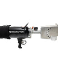 Heavy Duty Pneumatic Strap Launcher For Flatbed Trucks, air powered winch tool with a black and silver body and grip lever.