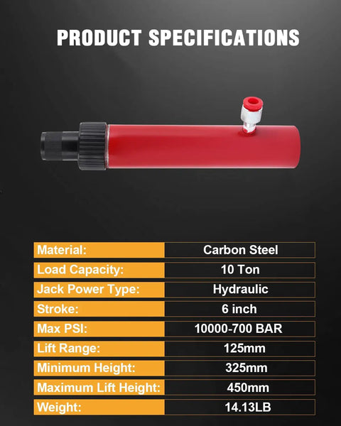 Top Shelf 10 Ton Hydraulic Porta Power Hand Pump Built With Hella Sturdy Chrome Plungers And Heavy Duty Forged Steel Bodies For Direct Frame Straightening And Dead Reliable Shop Grind Performance