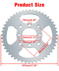 Diagram of Go Kart Chain Sprocket Kit For 40 41 420 Chain dimensions, showing 48 tooth hub with 1 inch bore and keyway size.