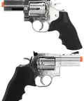 Dan Wesson 715 CO2 Powered Airsoft Revolver Low Power Version Silver Finish 2.5 Inch Barrel Blaze Orange Tip side view