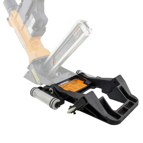 Flooring Nailer Rolling Base Converter for Tongue & Groove installation shown detached from nailer with visible rollers.