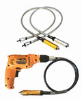 No Sweat One Eighth Inch Flexible Shaft Adapter Chuck With Secure Wrench For Rotary Tools and Power Drills, includes drill and flexible shafts.