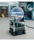 DIY Plasma Ring Kit Light Up Ring With 360 Degree Halo Plasma Discharge displayed on a table, showcasing its unique glowing features.