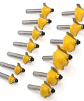 Knockout 100 Piece Router Bit And Chisel Set With 1/4 Shank For Tongue Groove Trimming Slotting Milling Out Of Heavy Carbon Steel, assorted router bits.