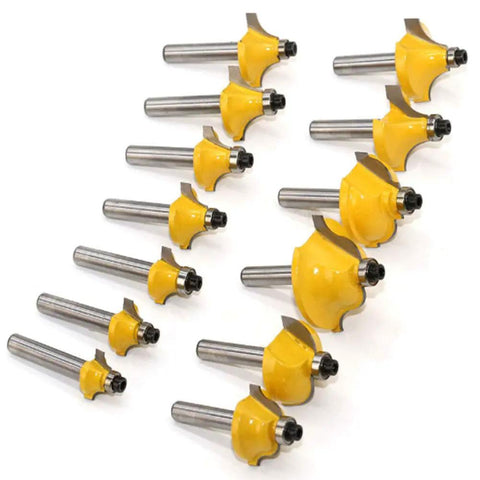 Knockout 100 Piece Router Bit And Chisel Set With 1/4 Shank For Tongue Groove Trimming Slotting Milling Out Of Heavy Carbon Steel, assorted router bits.