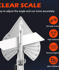 Kickass Heavy Duty Miter Shears Multi Angle Cutter showing clear scale for angle adjustment, measuring up to 135 degrees.