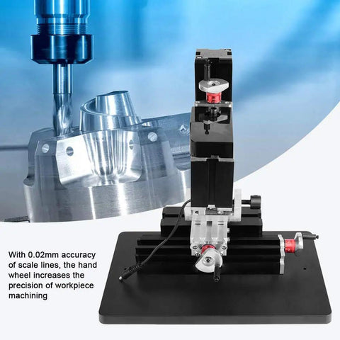 Badass Mini Milling Machine For Wood And Plastic, 12000Rpm Benchtop Lathe with precision hand wheel for 0.02mm accuracy.