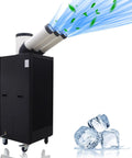 Commercial Grade Heavy Duty 220V Portable Air Conditioner Industrial Spot Cooler With Roomy 13 Liter Drain Tank And Smooth Roll Away Wheels for efficient cooling.
