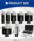 Pro Grade Diamond Core Drill Bits Set for Porcelain Tile Ceramic Marble Brick Hole Saw Kit 7 Piece with 25mm Finger Bits