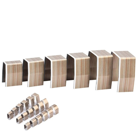 18-piece Leather Hole Punch Set with half round end punches and 3 shapes including square, on a white background