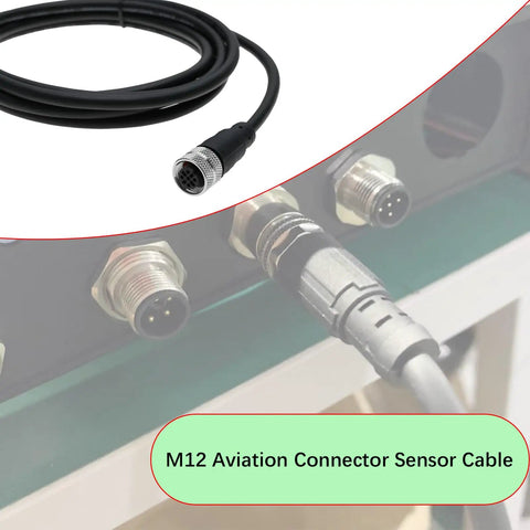 M12 5 Pin Straight Aviation Connector Cable Female To Female Waterproof Sensor Cable For Industrial Automation Control Durable TPU Jacket