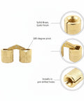 Gold Finish Concealed Barrel Hinge For Woodworking Stealthy Inset Mount Hidden Cabinet Hinge For Flip Top Boxes And Furniture Doors 180 Degree Pivot Interior Mount 1 Pack shown with 180-degree pivot feature and installation details