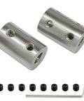 2 Pack 6mm To 6mm Bore Steel Rigid Shaft Coupling For Heavy Duty Precision Alignment In 3D Printers CNC Machines And Stepper Motors