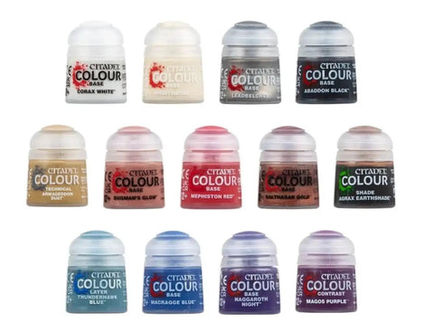 Warhammer 40K Paints And Tools Set For Miniature Painting Hobbyists Starter Kit Includes Base Paints like Abaddon Black, Corax White