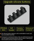 Silicone buttons of Buck Boost DC Adjustable Voltage Regulator Power Supply Module with labels OK, I-SET, V-SET, M/1.