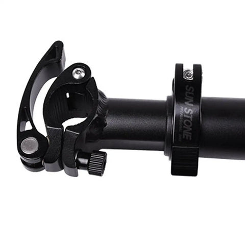 Rad Adjustable Folding Riser Stem For Bikes And E Bikes Aluminum Alloy 25.4mm Folding Stem With Teeth Black Finish Detail