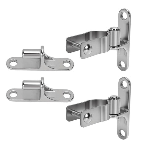 Heavy Duty Gate Hinges Set In 304 Stainless Steel For Wood And Chain Link Fences One And Three Eighths Inch Wide Wall Mounted Hinge Kit
