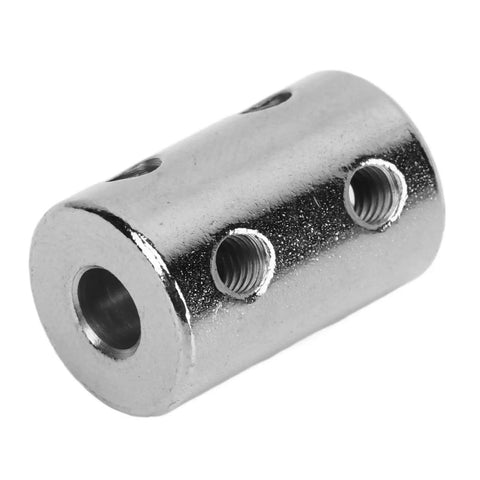 Close-up of a steel component from 5Pcs CNC Motor Jaw Shaft Coupler Set Anti Burr Universal Shaft Coupling Durable Steel With Smooth Edges