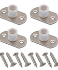 Sliding Barn Door Nylon Guide Wheel Set 4 Pieces With Floor Guide Roller Bracket For Furniture Hardware Durable Wear Resistant Wheels For Moving Aluminium Doors And Pocket Door Rails, showing four nylon guide wheels and screws.