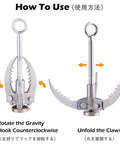 Instructions for using Grappling Hook With Folding Claws, Heavy Duty Stainless Steel Anchor for Climbing, Hiking, Tree Limb Removal.