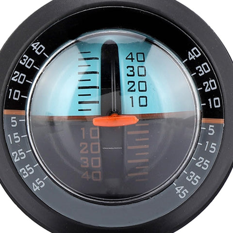 Straight Up Dead On Digital Slope Meter And Vehicle Tilt Gauge with a clear display showing incline and decline angles.