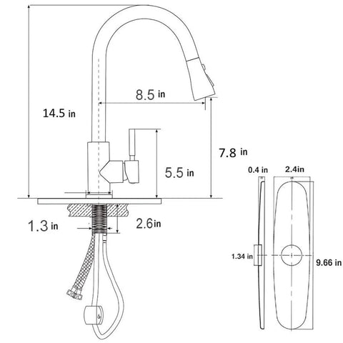 Antique Style Single Handle Pull Down Sprayer Kitchen Faucet In Oil Rubbed Bronze With Deck Plate Farmhouse Copper Faucet For 3 Hole Or Single Hole Install 360 Degree Swivel Spout And Built To Last No Fuss Easy Install Sprayer