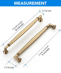 Slick 20 Pack Seven And A Half Inch Champagne Bronze Cabinet Handles, zinc alloy pulls with measurement details, modern hardware.