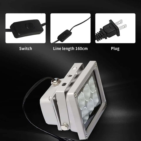 Ultra Fast UV Resin Curing Lamp For SLA DLP LCD 3D Printing 405nm 60W LED UV Light with rotating bracket and power plug