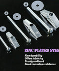 Rock Solid Heavy Duty Drywall Toggle Bolts And Wing Nut Kit With Hex Nuts And Washers For Hanging Heavy Mirrors And Pictures, 120 Pieces In A 30 Set One Quarter Inch Assortment, zinc-plated steel drywall toggle bolts with washers and nuts