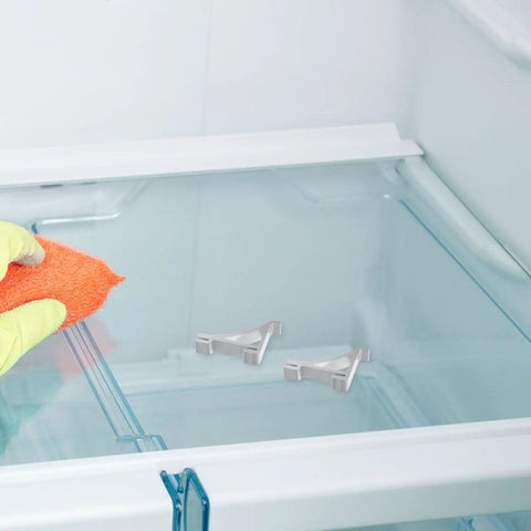 10 Pack Freezer Clamp Hooks Silver Aluminum Cooler Shelf Clips with Polished Surface Safe Design in refrigerator