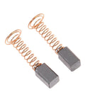 Two graphite carbon brushes with copper springs for rotary tools from the 50 Piece Carbon Brush Replacement Kit.