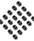 M3 Damping Balls For FPV F4 Flight Controllers, Anti Vibration Damper Washers, 20 Pack for RC Models, black balls arranged in a pattern